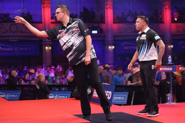 World Matchplay Darts 2026 Gian van Veen during the World Matchplay darts at Winter Gardens, Blackpool, UK on 25 July 2026. Blackpool Winter Gardens UK Editorial use only , Copyright: xChrisxSargeantx PSI-24531-0009