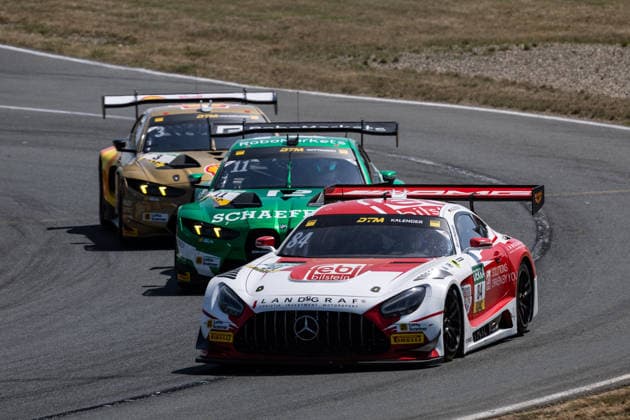 GER, DTM, 9. & 10. Lauf, Motorsport Arena Oschersleben 25.07.2026, Motorsport Arena, Oschersleben, GER, DTM, 9. & 10. Lauf, Motorsport Arena Oschersleben Tom Kalender, Mercedes-AMG Team Landgraf Mercedes-AMG GT3, Marco Wittmann, Schubert Motorsport BMW M4 GT3 Evo, Kelvin van der Linde, Schubert Motorsport BMW M4 GT3 Evo Â Foto: Alexander Trienitz Oschersleben Motorsport Arena Sachsen-Anhalt Deutschland *** GER, DTM, Round 9 of 10, Motorsport Arena Oschersleben, July 25, 2026, Motorsport Arena, Oschersleben, GER, DTM, Round 9 of 10, Motorsport Arena Oschersleben, Tom Kalender, Mercedes-AMG Team Landgraf, Mercedes-AMG GT3, Marco Wittmann, Schubert Motorsport BMW M4 GT3 Evo, Kelvin van der Linde, Schubert Motorsport BMW M4 GT3 Evo Photo by Alexander Trienitz, Oschersleben Motorsport Arena, Saxony-Anhalt, Germany