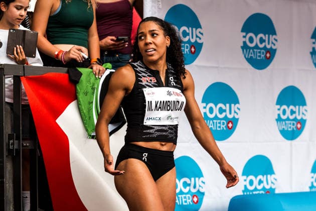 Swiss Athletics Championships, 25.07.2026 ZURICH, SWITZERLAND - JULY 25: Mujinga Kambundji (STB Leichtathletik) after the semi final of the womens 100 m at the Swiss Athletics Championships on July 25, 2026 in Zurich, Switzerland. *** Swiss Athletics Championships, July 25, 2026, ZURICH, SWITZERLAND JULY 25 Mujinga Kambundji of STB Leichtathletik after the semifinals of the women’s 100-meter dash at the Swiss Athletics Championships on July 25, 2026, in Zurich, Switzerland Copyright: xBEAUTIFULxSPORTS UlfxSchillerx