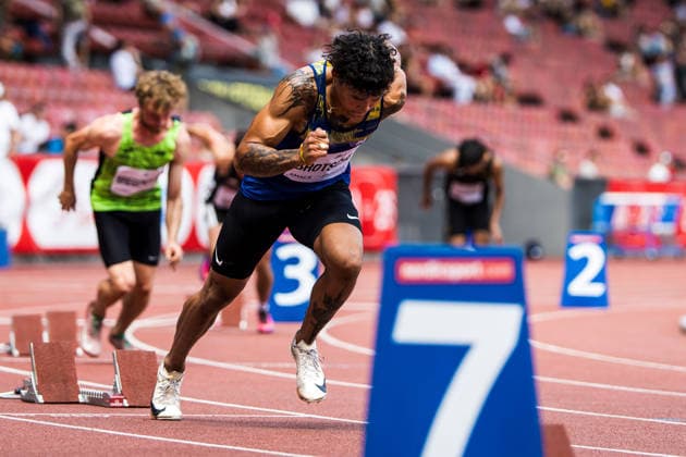 Swiss Athletics Championships, 25.07.2026 ZURICH, SWITZERLAND - JULY 25: Haydn Brotschi (LV Langenthal) starts in the mens 400 m at Swiss Athletics Championships on July 25, 2026 in Zurich, Switzerland. *** Swiss Athletics Championships, July 25, 2026, ZURICH, SWITZERLAND Haydn Brotschi of LV Langenthal will compete in the men s 400-meter race at the Swiss Athletics Championships on July 25, 2026, in Zurich, Switzerland Copyright: xBEAUTIFULxSPORTS UlfxSchillerx