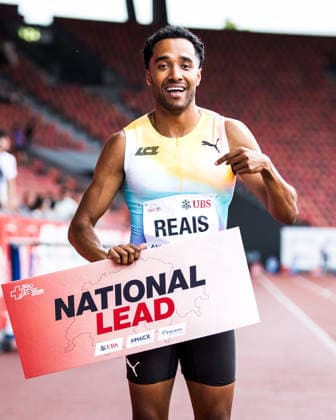 Swiss Athletics Championships, 25.07.2026 ZURICH, SWITZERLAND - JULY 25: William Jeff Reais (LC Zuerich) celebrates the national lead in the mens 100 m after his win in the 100 m final at the Swiss Athletics Championships on July 25, 2026 in Zurich, Switzerland. *** Swiss Athletics Championships, July 25, 2026, ZURICH, SWITZERLAND JULY 25 William Jeff Reais of LC Zurich celebrates his national lead in the men’s 100-meter dash after winning the 100-meter final at the Swiss Athletics Championships on July 25, 2026, in Zurich, Switzerland Copyright: xBEAUTIFULxSPORTS UlfxSchillerx