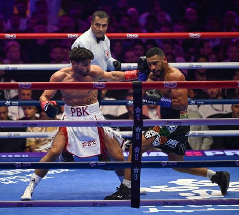 Anthony Joshua v Kristian Prenga: The Comeback Anthony Joshua v Kristian Prenga: The Comeback JEDDAH, SAUDI ARABIA - JULY 25: kelly vs agyarko during the weight in ahead of his fight against Anthony Joshua on the The Comeback fight card at Jeddah Promenade on July 25, 2026 in Jeddah.