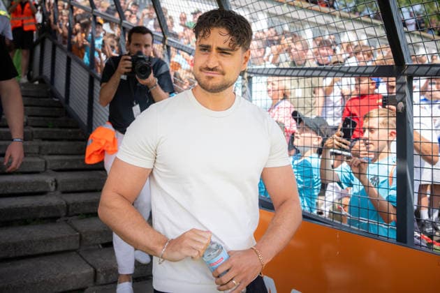 Football, friendly match, FC 08 Villingen v Delay Sports Berlin; Elias Nerlich attends the match
