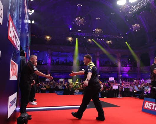 World Matchplay Darts 2026 Luke Littler during the World Matchplay darts at Winter Gardens, Blackpool, UK on 25 July 2026. Blackpool Winter Gardens UK Editorial use only , Copyright: xChrisxSargeantx PSI-24531-0034