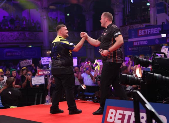 World Matchplay Darts 2026 Luke Littler during the World Matchplay darts at Winter Gardens, Blackpool, UK on 25 July 2026. Blackpool Winter Gardens UK Editorial use only , Copyright: xChrisxSargeantx PSI-24531-0037