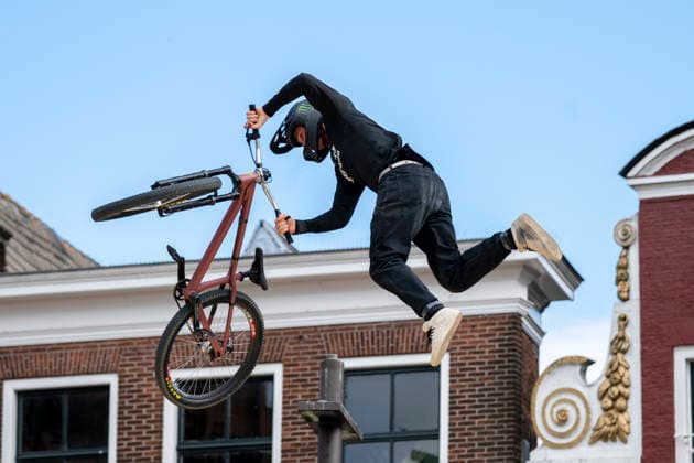 2026-07-25 - Red Bull District Ride 2026 GRONINGEN, NETHERLANDS - JULY 25: Dane Folpp (AUT) during the Red Bull District Ride 2026 at the Grote Markt on July 25, 2026 in Groningen, Netherlands Groningen Grote Markt Netherlands Content not available for redistribution in The Netherlands directly or indirectly through any third parties. Copyright: xEdwinxBlaauwbroekx