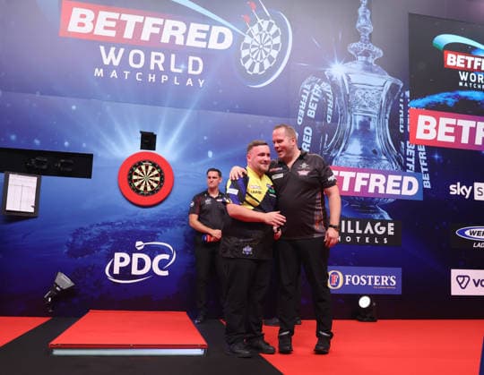 World Matchplay Darts 2026 Luke Littler during the World Matchplay darts at Winter Gardens, Blackpool, UK on 25 July 2026. Blackpool Winter Gardens UK Editorial use only , Copyright: xChrisxSargeantx PSI-24531-0054