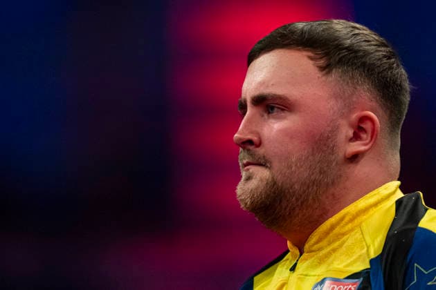 RECORD DATE NOT STATED 25th July 2026, Winter Gardens, Blackpool, Lancashire, England; 2026 Betfred World Matchplay Darts, Day Eight; Luke Littler GodfreyxPitt