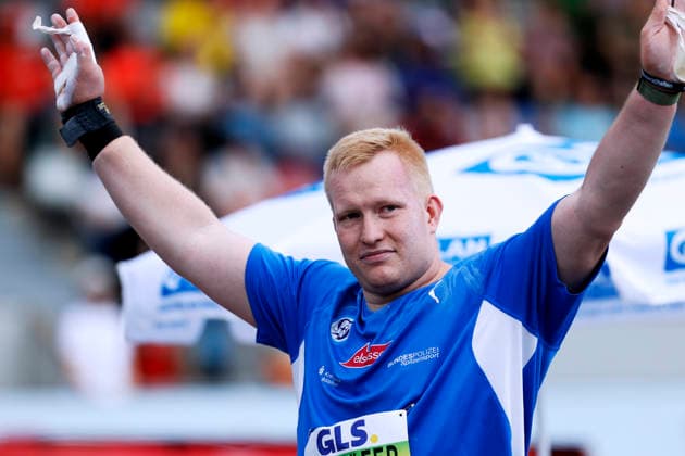 MAIHOEFER Eric Kugelstossen der Maenner DLV Deutsche LA Meisterschaften 2026 in Bochum - Wattenscheid am 25.07.2026 *** MAIHOEFER Eric Men s Shot Put, DLV German Track and Field Championships 2026 in Bochum-Wattenscheid on July 25, 2026 Copyright: xLacixPerenyix