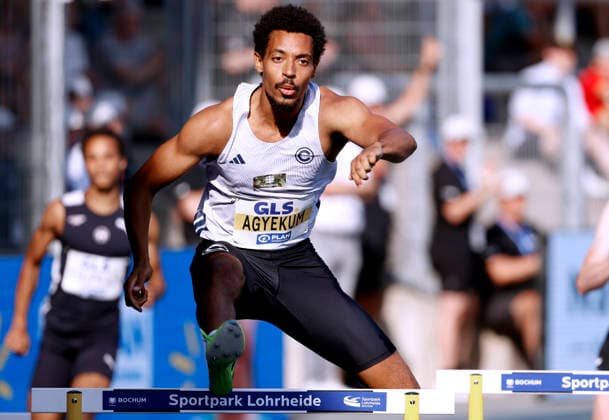 ABYEKUM Emil 400m Huerden der Maenner DLV Deutsche LA Meisterschaften 2026 in Bochum - Wattenscheid am 25.07.2026 *** ABYEKUM Emil, Men s 400-meter Hurdles, DLV German Track and Field Championships 2026 in Bochum-Wattenscheid on July 25, 2026 Copyright: xLacixPerenyix