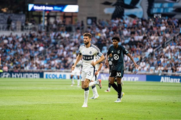 Minnesota United FC (USA) playing against Vancouver Whitecaps FC (USA) in the MLS, Fussball Herren, USA in Minneapolis at the Allianz Field on July 25th 2026, regular season 2026 Thomas Mueller (Vancouver Whitecaps FC, 13) Minneapolis Allianz Field Minnesota United States of America *** Minnesota United FC (USA) vs. Vancouver Whitecaps FC (USA) in the MLS at Allianz Field in Minneapolis on July 25, 2026, 2026 regular season; Thomas Mueller, Vancouver Whitecaps FC, 13, Minneapolis, Allianz Field, Minnesota, United States of America