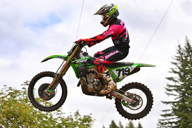July 25, 2026: Vince Friese (719) on his ISRT Kawasaki during Round 25 of the Monster Energy SMX World Championship, WM, Weltmeisterschaft series Pro Motocross 450 first moto at Washougal, WA. Hunter Lawrence won the 450 class overall, while Vince Friese ended his day in P17. CSM Washougal United States - ZUMAc04_ 20260725_zma_c04_278 Copyright: xStevexFaberx