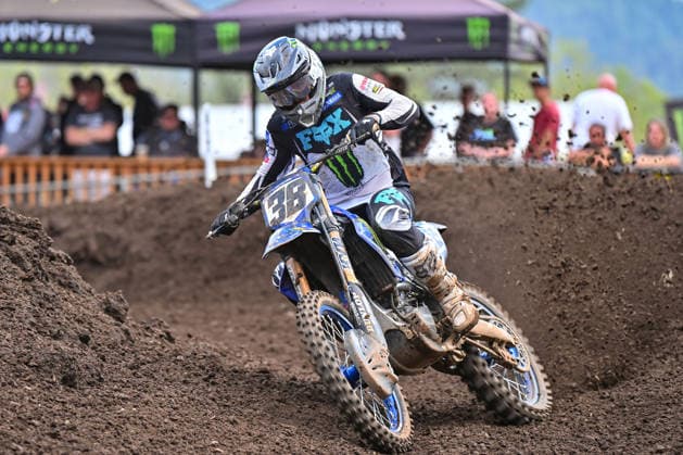 July 25, 2026: Haiden Deegan (38) on his Monster Energy Star Racing Yamaha on his way to a third place for the day during Round 25 of the Monster Energy SMX World Championship, WM, Weltmeisterschaft series Pro Motocross 450 second moto at Washougal, WA. Hunter Lawrence won the 450 class overall. CSM Washougal United States - ZUMAc04_ 20260725_zma_c04_280 Copyright: xStevexFaberx