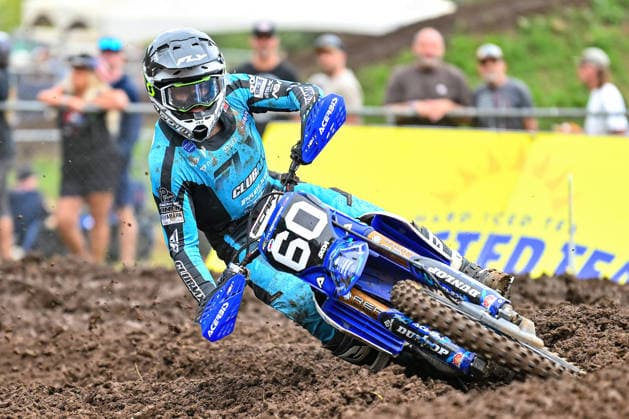 July 25, 2026: Hunter Yoder (60) carves a corner aboard his ClubMX Yamaha on his way to a P13 finish during Round 25 of the Monster Energy SMX World Championship, WM, Weltmeisterschaft series Pro Motocross 250 class at Washougal, WA. Cole Davies won the 250 class overall. CSM Washougal United States - ZUMAc04_ 20260725_zma_c04_337 Copyright: xStevexFaberx