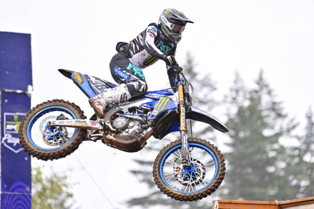July 25, 2026: Haiden Deegan (38) flies his Monster Energy Star Racing Yamaha during Round 25 of the Monster Energy SMX World Championship, WM, Weltmeisterschaft series Pro Motocross 450 class at Washougal, WA. Hunter Lawrence won the 450 class, as Deegan placed third . CSM Washougal United States - ZUMAc04_ 20260725_zma_c04_341 Copyright: xStevexFaberx