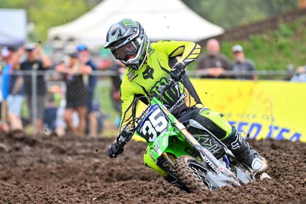 July 25, 2026: Drew Adams (35) Monster Energy Pro Circuit Kawasaki during Round 25 of the Monster Energy SMX World Championship, WM, Weltmeisterschaft series Pro Motocross 250 class at Washougal, WA. Cole Davies won the 250 class overall, while Adams finished 12th. CSM Washougal United States - ZUMAc04_ 20260725_zma_c04_343 Copyright: xStevexFaberx