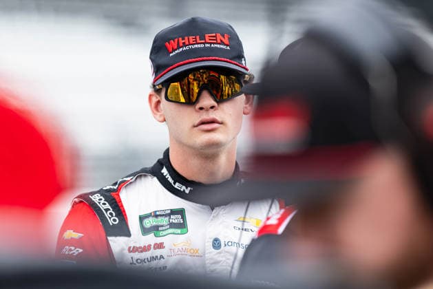 July 25, 2026, Speedway, Indianapolis, USA: JESSE LOVE, driver of the No. 2 Chevrolet for Richard Childress Racing, looks on during qualifying for the Pennzoil 250 race at the Indianapolis Motor Speedway. Speedway USA - ZUMAw173 20260725_zsp_w173_053 Copyright: xLukexWelshx