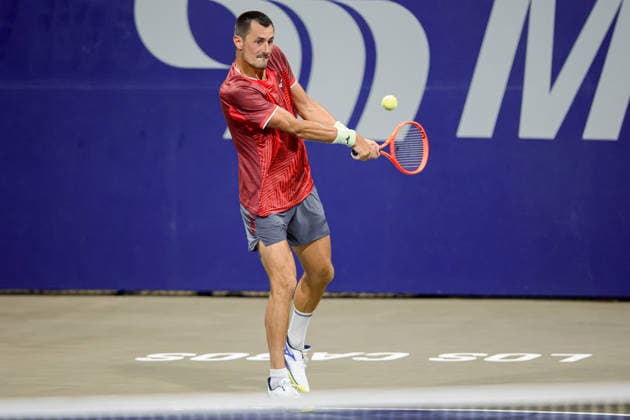 LOS CABOS TENNIS OPEN 2026 LOS CABOS TENNIS OPEN 2026 MIGUEL HERNANDEZ VS BERNARD TOMIC 25072026 LOS CABOS, MEXICO. Action photo of Bernard Tomic of Australia, during qualy game of the Los Cabos Tennis Open 2026 held at the Cabo Sports Complex in Baja California, Mexico. Foto de accion de Bernard Tomic de Australia, , durante juego clasificatorio del Los Cabos Tennis Open 2026 celebrado en el Cabo Sports Complex de Baja California, Mexico. PHOTO BY IMAGENSHOP AGENCIA FOTOGRAFICA LOS CABOS BAJA CALIFORNIA MEXICO *** LOS CABOS TENNIS OPEN 2026 LOS CABOS TENNIS OPEN 2026 MIGUEL HERNANDEZ VS BERNARD TOMIC 07 25 2026 LOS CABOS, MEXICO Action photo of Bernard Tomic of Australia during a qualifying match at the 2026 Los Cabos Tennis Open held at the Cabo Sports Complex in Baja California, Mexico Action photo of Bernard Tomic of Australia, during a qualifying match at the 2026 Los Cabos Tennis Open held at the Cabo Sports Complex in Baja California, Mexico PHOTO BY IMAGENSHOP PHOTO AGENCY LOS CABOS BAJA CALIFORNIA MEXICO Copyright: xIMAGENSHOPxAGENCIAxFOTOGRAFICAx