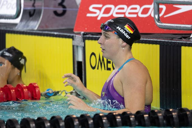 Deutsche Sprint- und Lagenmeisterschaften im Schwimmen 2026 50m Schmetterling Frauen Elimination: Die Siegerin Angelina Köhler (Deutscher Schwimm-Verband). Deutsche Sprint- und Lagenmeisterschaften am 25. Juli 2026 im Stadionbad in Hannover., Hannover Niedersachsen Deutschland Stadionbad *** 2026 German Sprint and Individual Medley Swimming Championships, Women’s 50-meter Butterfly Elimination Round: Winner Angelina Köhler, German Swimming Federation. German Sprint and Individual Medley Championships on July 25, 2026, at the Stadionbad in Hanover, Hanover, Lower Saxony, Germany. Stadionbad