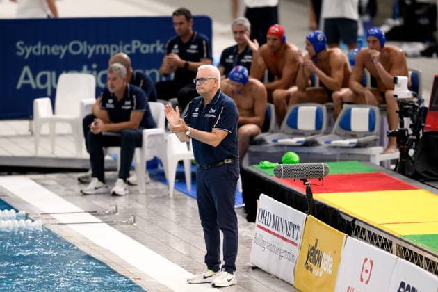 Water polo, Wasserball WORLD CUP, Italian coach Alessandro Campagna during the Men s Bronze Medal Match Water Polo World Cup Final match between Australia and Italy at Sydney Olympic Park Aquatic Centre in Sydney, Sunday, July 26, 2026. ( NO ARCHIVING, EDITORIAL USE ONLY SYDNEY NEW SOUTH WALES AUSTRALIA  Copyright: xSTEVENxMARKHAMx 20260726138274051734