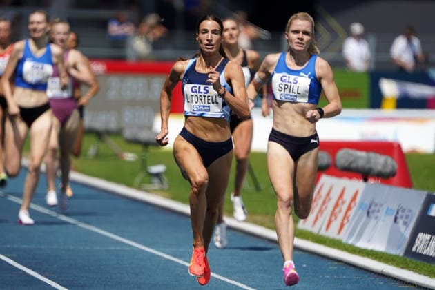 Leichtathletik, Athletics, Track and Field,, Leichtathletik DM 2026 , 25.07-26.07.2026, Lohrheidestadion Bochum-Wattenheid 800m Frauen Lara Tortell, Athletics Team Karben Copyright Gladys Chai von der Laage *** Track and Field, Athletics, Track and Field, 2026 German Track and Field Championships, July 25–26, 2026, Lohrheidestadion, Bochum, Wattenheid, Women’s 800m, Lara Tortell, Athletics Team Karben, Copyright Gladys Chai von der Laage