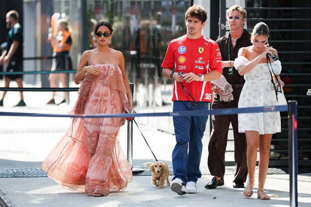 F1 - HUNGARIAN GRAND PRIX 2026 LECLERC Charles (mco), Scuderia Ferrari SF-26, portrait and SAINT MLEUX Alexandra (fra), fiancÃ e of LECLERC Charles, portrait, during the Formula 1 Hungarian Grand Prix 2026, 11th round of the 2026 Formula One World Championship, WM, Weltmeisterschaft from July 24 to 26, 2026 on the Hungaroring, in Mogyorod near Budapest, Hungary - MogyorodHungary  Copyright: xEricxAlonsox