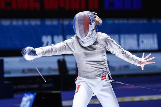 CHINA, HONG KONG - JULY 26, 2026: France s Manon Apithy competes in the ladies individual sabre event at the 2026 Kerry Fencing World Championships. Mikhail Sinitsyn TASS  95477272