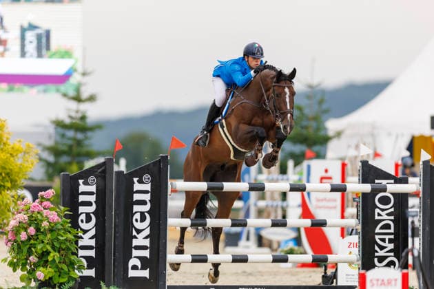 HAGEN a.T.W. - FEI Jumping European Championship, EM, Europameisterschaft Children, Juniors and Young Rider 2026, HAGEN a.T.W. - FEI Jumping European Championship Children, Juniors and Young Rider 2026 PICCINI Edoardo (ITA), Kompagnon LJ YR-I - CH-EU-Y-S - YOUNG RIDERS - Individuals Final Individuals over two rounds - FIRST ROUND Hagen a.T.W., Reitanlage Haunhorst 26. July 2026 - *** HAGEN a T W FEI Jumping European Championship for Children, Juniors, and Young Riders 2026, HAGEN a T W FEI Jumping European Championship for Children, Juniors, and Young Riders 2026 PICCINI Edoardo ITA, Partner LJ YR I CH EU Y S YOUNG RIDERS Individuals Final Individuals over two rounds FIRST ROUND Hagen a T W, Haunhorst Equestrian Center, July 26, 2026