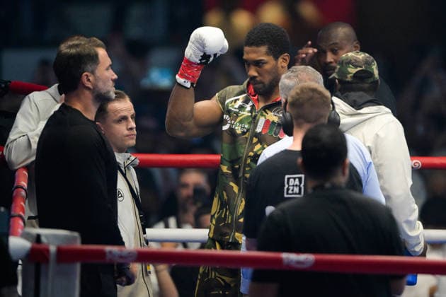 JEDDAH, SAUDI ARABIA - JULY 25: Anthony Joshua gestures ahead of the Heavyweight contest fight between Anthony Joshua and Kristian Prenga in the Anthony Joshua v Kristian Prenga: The Comeback fight night at Jeddah Superdome on July 25, 2026 in Jeddah, Saudi Arabia.  Copyright: xKhalidxAlhaj MBxMediax