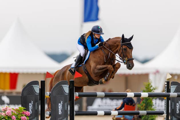 HAGEN a.T.W. - FEI Jumping European Championship, EM, Europameisterschaft Children, Juniors and Young Rider 2026, HAGEN a.T.W. - FEI Jumping European Championship Children, Juniors and Young Rider 2026 PELLICARI Angelica Francesca (ITA), Drievandekamp D Pages YR-I - CH-EU-Y-S - YOUNG RIDERS - Individuals Final Individuals over two rounds - FIRST ROUND Hagen a.T.W., Reitanlage Haunhorst 26. July 2026 - *** HAGEN a T W FEI Jumping European Championship for Children, Juniors, and Young Riders 2026, HAGEN a T W FEI Jumping European Championship for Children, Juniors, and Young Riders 2026 PELLICARI Angelica Francesca ITA, Drievandekamp D Pages YR I CH EU Y S YOUNG RIDERS Individuals Final Individuals over two rounds FIRST ROUND Hagen a T W, Haunhorst Equestrian Center, July 26, 2026