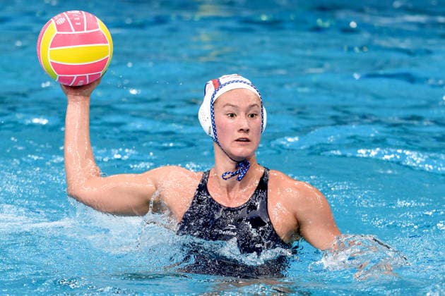 Water polo, Wasserball WORLD CUP, Emily Ausmus of United States in action during the Women™s Gold Medal Water Polo World Cup Final match between United States and Spain at Sydney Olympic Park Aquatic Centre in Sydney, Sunday, July 26, 2026. ( NO ARCHIVING, EDITORIAL USE ONLY SYDNEY NEW SOUTH WALES AUSTRALIA  Copyright: xSTEVENxMARKHAMx 20260726188745595799