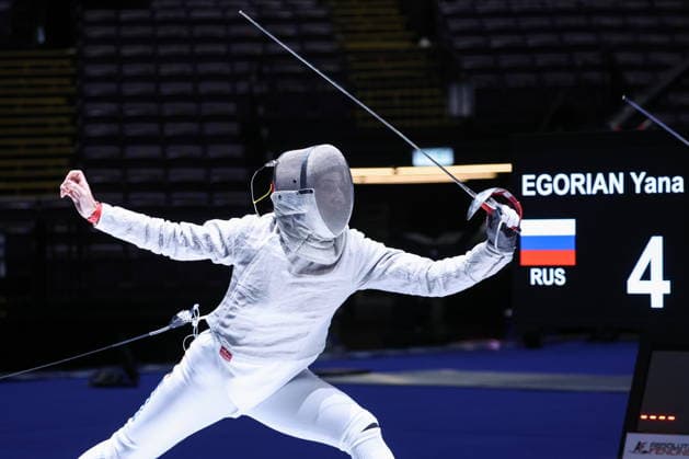 CHINA, HONG KONG - JULY 26, 2026: Russia s Yana Yegoryan competes in the ladies individual sabre event at the 2026 Kerry Fencing World Championships 2026 Fencing World Championships In Hong Kong  - ZUMAt113 20260726_zaa_t113_028 Copyright: xMikhailxSinitsynx
