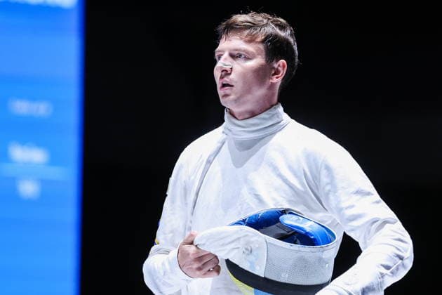 CHINA, HONG KONG - JULY 26, 2026: Ukraine s Roman Svichkar competes in the men s individual epee event at the 2026 Kerry Fencing World Championships. Mikhail Sinitsyn TASS  95477439