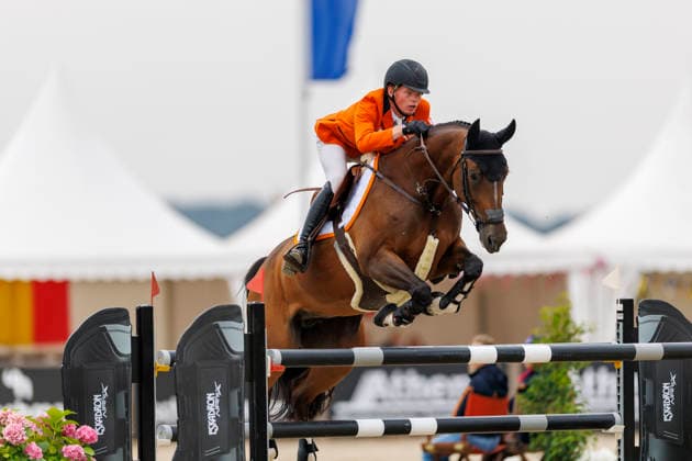 HAGEN a.T.W. - FEI Jumping European Championship, EM, Europameisterschaft Children, Juniors and Young Rider 2026, HAGEN a.T.W. - FEI Jumping European Championship Children, Juniors and Young Rider 2026 FIECHTER Logan (NED), Lieverella YR-I - CH-EU-Y-S - YOUNG RIDERS - Individuals Final Individuals over two rounds - FIRST ROUND Hagen a.T.W., Reitanlage Haunhorst 26. July 2026 - *** HAGEN a T W FEI Jumping European Championship for Children, Juniors, and Young Riders 2026, HAGEN a T W FEI Jumping European Championship for Children, Juniors, and Young Riders 2026 FIECHTER Logan NED, Lieverella YR I CH EU Y S YOUNG RIDERS Individuals Final (two rounds) FIRST ROUND Hagen a T W, Haunhorst Equestrian Center, July 26, 2026