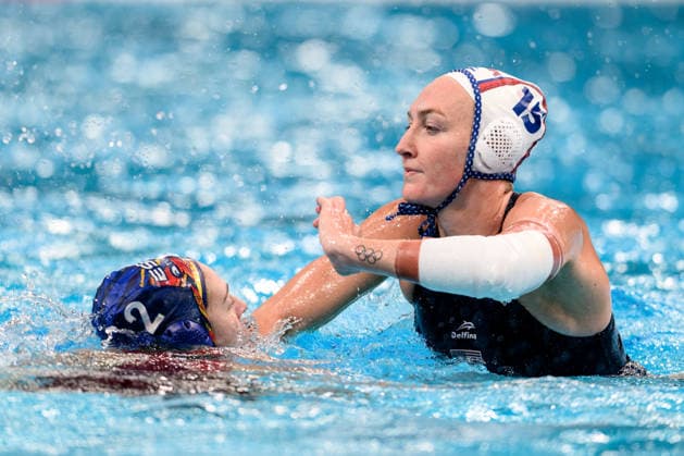 Water polo, Wasserball WORLD CUP, Paige Hauschild of United States in action in action during the Women™s Gold Medal Water Polo World Cup Final match between United States and Spain at Sydney Olympic Park Aquatic Centre in Sydney, Sunday, July 26, 2026. ( NO ARCHIVING, EDITORIAL USE ONLY SYDNEY NEW SOUTH WALES AUSTRALIA  Copyright: xSTEVENxMARKHAMx 20260726121896650634