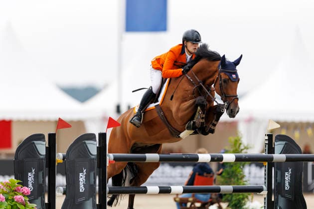 HAGEN a.T.W. - FEI Jumping European Championship, EM, Europameisterschaft Children, Juniors and Young Rider 2026, HAGEN a.T.W. - FEI Jumping European Championship Children, Juniors and Young Rider 2026 VOS Thijmen (NED), Cadillac Z YR-I - CH-EU-Y-S - YOUNG RIDERS - Individuals Final Individuals over two rounds - FIRST ROUND Hagen a.T.W., Reitanlage Haunhorst 26. July 2026 - *** HAGEN a T W FEI Jumping European Championship for Children, Juniors, and Young Riders 2026, HAGEN a T W FEI Jumping European Championship for Children, Juniors, and Young Riders 2026 VOS Thijmen NED, Cadillac Z YR I CH EU Y S YOUNG RIDERS Individuals Final Individuals over two rounds FIRST ROUND Hagen a T W, Haunhorst Equestrian Center, July 26, 2026