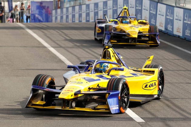 July 26, 2026, Tokyo, Japan: LOLA YAMAHA ABT FORMULA E TEAM drivers Zane Maloney (22) and Lucas Di Grassi (11) in action during the qualifying for the Formula E Tokyo E-Prix, round 15 of the 2025Ã¢â‚¬2026 ABB FIA Formula E World Championship, WM, Weltmeisterschaft on the temporary street circuit around the Tokyo Big Sight convention center in Tokyo. Tokyo Japan - ZUMAm191 20260726_aap_m191_032 Copyright: xRodrigoxReyesxMarinx