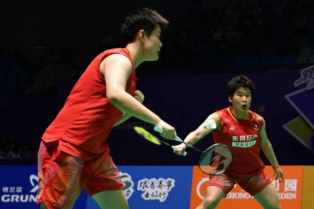 CHANGZHOU, CHINA - JULY 26: Liu Shengshu and Tan Ning of China compete in the Women s Doubles Final match against Yuki Fukushima and Matsumoto Mayu of Japan on day 6 of the China Open 2026 at Changzhou Olympic Sports Center Gymnasium on July 26, 2026 in Changzhou, Jiangsu Province of China.  Copyright: xVCGx 111656488384