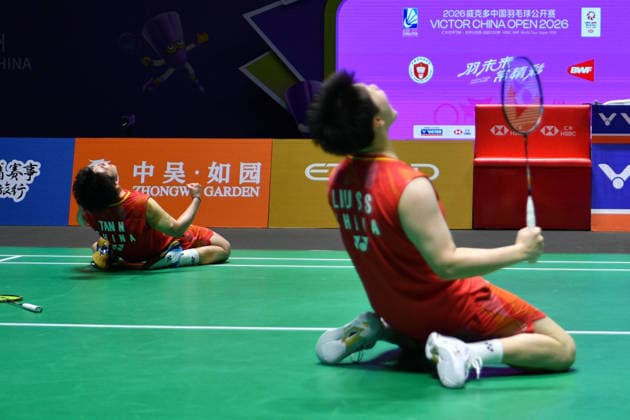 CHANGZHOU, CHINA - JULY 26: Liu Shengshu and Tan Ning of China celebrate after winning the Women s Doubles Final match against Yuki Fukushima and Matsumoto Mayu of Japan on day 6 of the China Open 2026 at Changzhou Olympic Sports Center Gymnasium on July 26, 2026 in Changzhou, Jiangsu Province of China.  Copyright: xVCGx 111656488391