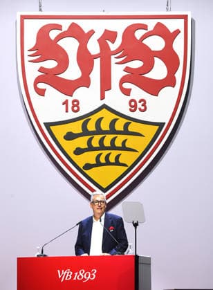 Stuttgart , VfB Stuttgart Mitgliederversammlung 2026 , Präsident Dietmar Allgaier *** Stuttgart, VfB Stuttgart 2026 General Meeting, President Dietmar Allgaier