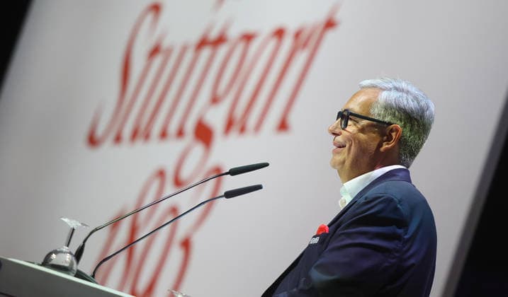 Stuttgart , VfB Stuttgart Mitgliederversammlung 2026 , Präsident Dietmar Allgaier *** Stuttgart, VfB Stuttgart 2026 General Meeting, President Dietmar Allgaier