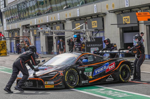 In the pitlane: Timo Glock (D Dörr Motorsport, 16), McLaren 720S GT3 Evo DTM (German Touring Car Championship) - Round 5 - Race 2, Motorsportarena Oschersleben on 26.07.2026. Sachsen-Anhalt Deutschland Copyright: xO.Franke,xSportblen.dex