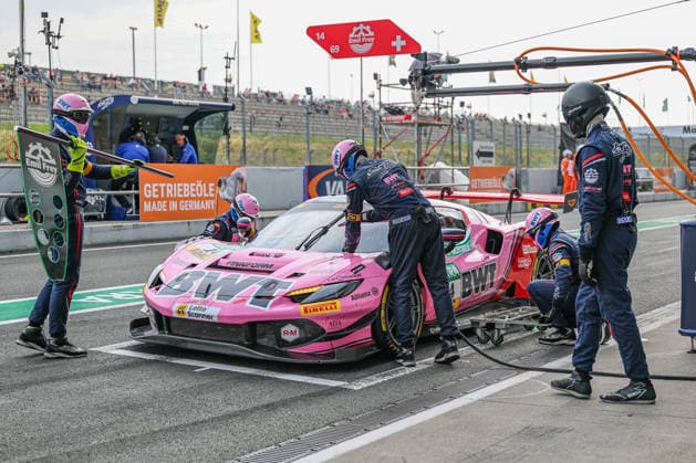 In the pitlane: Matteo Cairoli (I Emil Frey Racing 14), Ferrari 296 GT3 Evo, DTM (German Touring Car Championship) - Round 5 - Race 2, Motorsportarena Oschersleben on 26.07.2026. Sachsen-Anhalt Deutschland Copyright: xO.Frankex
