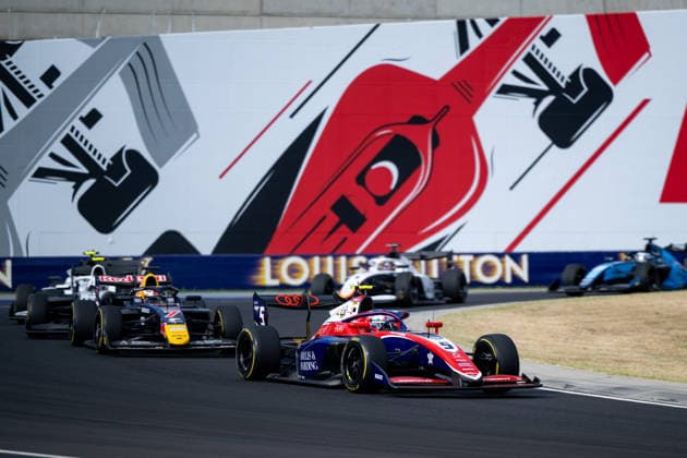 26.07.2026, HUN, Motorsport, FIA Formel 3 Meisterschaft, Rennen, Saison 2026, Hungaroring Budapest, Großer Preis von Ungarn Freddie Slater ( Trident, Audi F1 Team Junior, Großbritannien, 05 ) Mogyorod Hungaroring Pest Ungarn *** July 26, 2026, HUN, Motorsports, FIA Formula 3 Championship, Race, 2026 Season, Hungaroring, Budapest, Hungarian Grand Prix, Freddie Slater, Trident, Audi F1 Team Junior, Great Britain, 05 Mogyorod, Hungaroring, Pest, Hungary Copyright: xNordphotox xMemmlerx