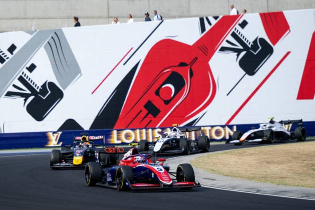 26.07.2026, HUN, Motorsport, FIA Formel 3 Meisterschaft, Rennen, Saison 2026, Hungaroring Budapest, Großer Preis von Ungarn Freddie Slater ( Trident, Audi F1 Team Junior, Großbritannien, 05 ) Mogyorod Hungaroring Pest Ungarn *** July 26, 2026, HUN, Motorsports, FIA Formula 3 Championship, Race, 2026 Season, Hungaroring, Budapest, Hungarian Grand Prix, Freddie Slater, Trident, Audi F1 Team Junior, Great Britain, 05 Mogyorod, Hungaroring, Pest, Hungary Copyright: xNordphotox xMemmlerx