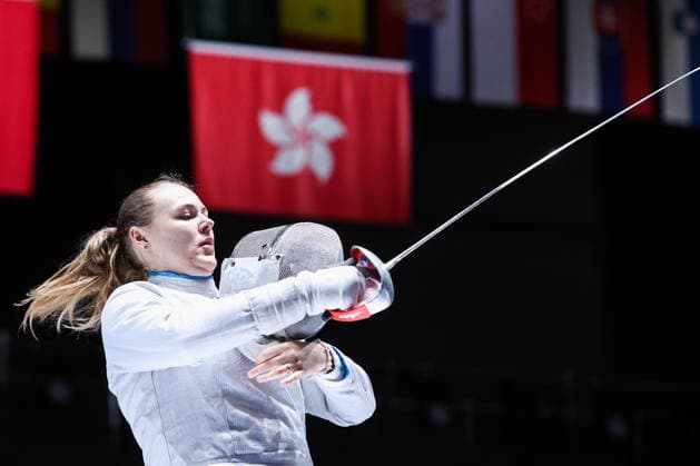 CHINA, HONG KONG - JULY 26, 2026: Russia s Alina Mikhailova competes in the ladies individual sabre event at the 2026 Kerry Fencing World Championships 2026 Fencing World Championships In Hong Kong  - ZUMAt113 20260726_zaa_t113_113 Copyright: xMikhailxSinitsynx