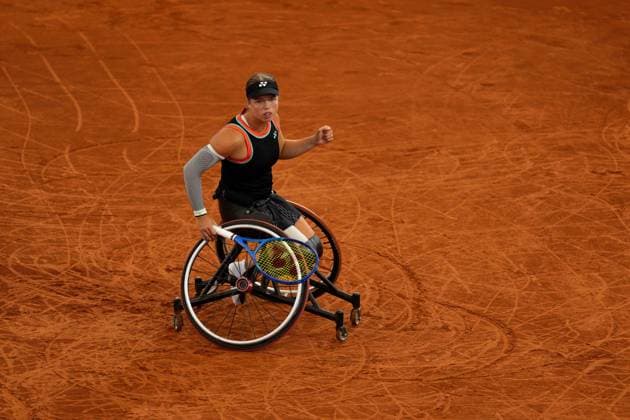 Lizzy de Greef (NED) im Bild, Jubel, Freude, Emotion, Geste, GER, Aniek van Koot vs Lizzy de Greef, Tennis, Hamburg Wheelchair Open WT 500, Finale, 26.07.2026 GER, Aniek van Koot vs Lizzy de Greef, Tennis, Hamburg Wheelchair Open WT 500, Finale, 26.07.2026 Hamburg *** Lizzy de Greef (NED) in the photo, celebration, joy, emotion, gesture, GER, Aniek van Koot vs. Lizzy de Greef, tennis, Hamburg Wheelchair Open WT 500, final, July 26, 2026, GER, Aniek van Koot vs. Lizzy de Greef, tennis, Hamburg Wheelchair Open WT 500, final, July 26, 2026, Hamburg Copyright: xEibner-Pressefoto MaxxVincenx EP_MVN