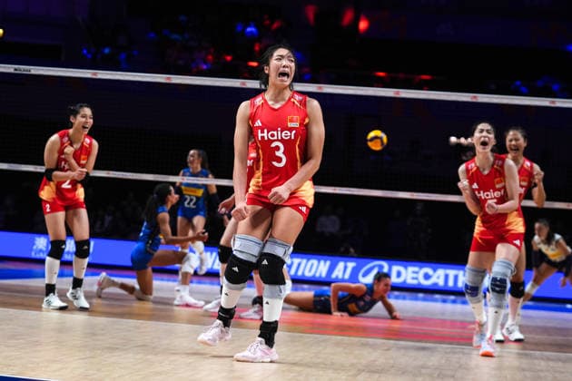 China v Italy - 2026 FIVB Volleyball Nations League MACAO, CHINA – JULY 26: China s Xin Tang (3) celebrates after winning a point during the 2026 FIVB Volleyball Nations League (VNL) women s third-place match between China and Italy at the East Asian Games Dome in Macao, China, on July 26, 2026. Dilara Irem Sancar Anadolu Macau Macao. Editorial use only. Please get in touch for any other usage.  Copyright: x2026xAnadoluxDilaraxIremxSancarx
