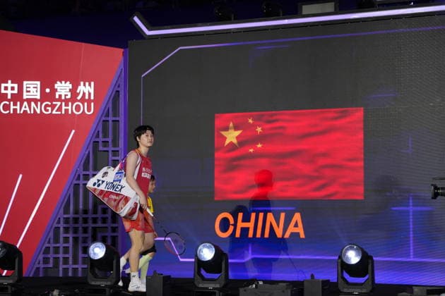 (260726) -- CHANGZHOU, July 26, 2026 -- Chen Yufei arrives for the women s singles final match between Chen Yufei of China and Yamaguchi Akane of Japan at the 2026 China Open badminton tournament in Changzhou, east China s Jiangsu Province, July 26, 2026. ) (SP)CHINA-CHANGZHOU-BADMINTON-CHINA OPEN-WOMEN S SINGLES-FINAL (CN) LixBo 