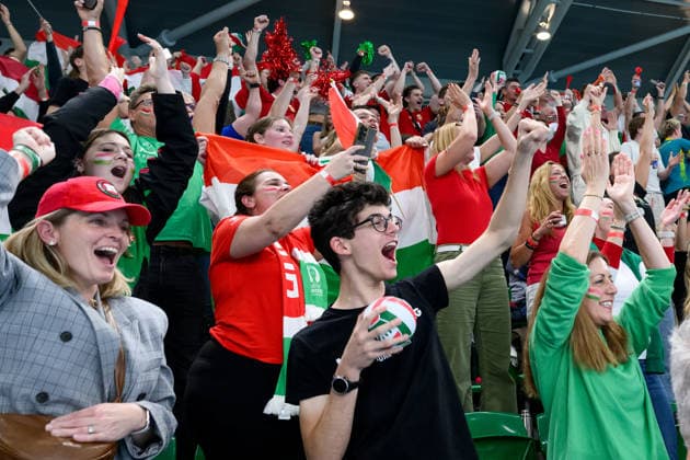 Water polo, Wasserball WORLD CUP, Hungary supporters during the Men™s Gold Medal Water Polo World Cup Final match between Hungary and Greece at Sydney Olympic Park Aquatic Centre in Sydney, Sunday, July 26, 2026. ( NO ARCHIVING, EDITORIAL USE ONLY SYDNEY NEW SOUTH WALES AUSTRALIA  Copyright: xSTEVENxMARKHAMx 20260726169037654879